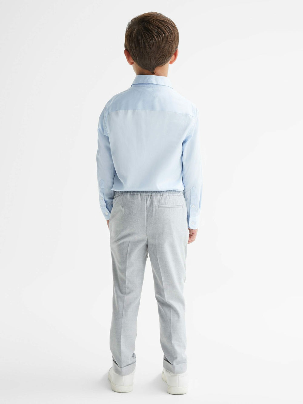 Reiss | 4-9 yrs Slim-Fit Cotton Shirt in Soft Blue