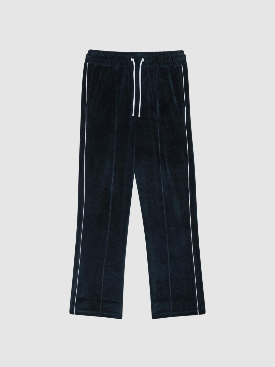 Reiss | Velour Jogger With Piping in Navy