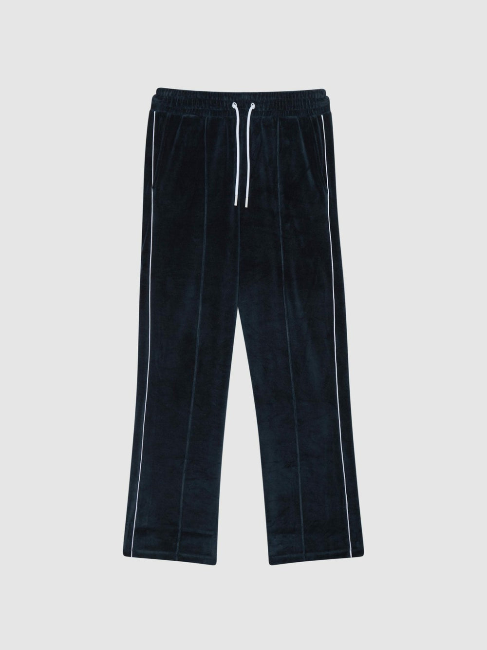 Reiss | Velour Jogger With Piping in Navy