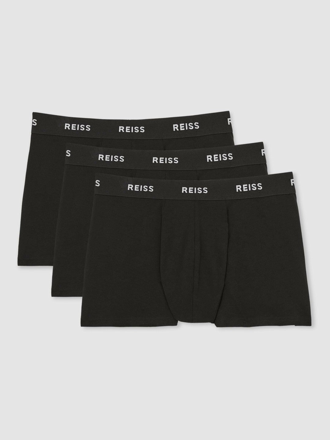 Reiss | Three Pack Cotton Boxers in Black