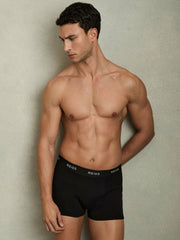 Reiss | Three Pack Cotton Boxers in Black