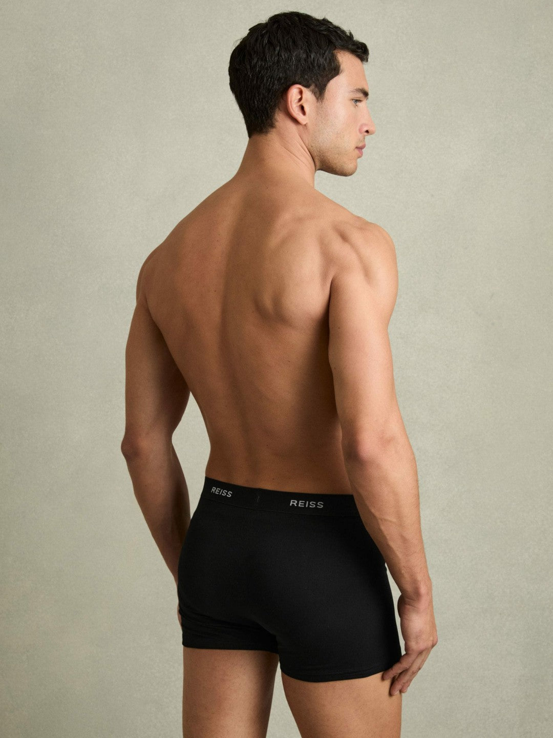 Reiss | Three Pack Cotton Boxers in Black