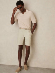 Reiss | Cotton Chino Shorts With Stretch in Stone