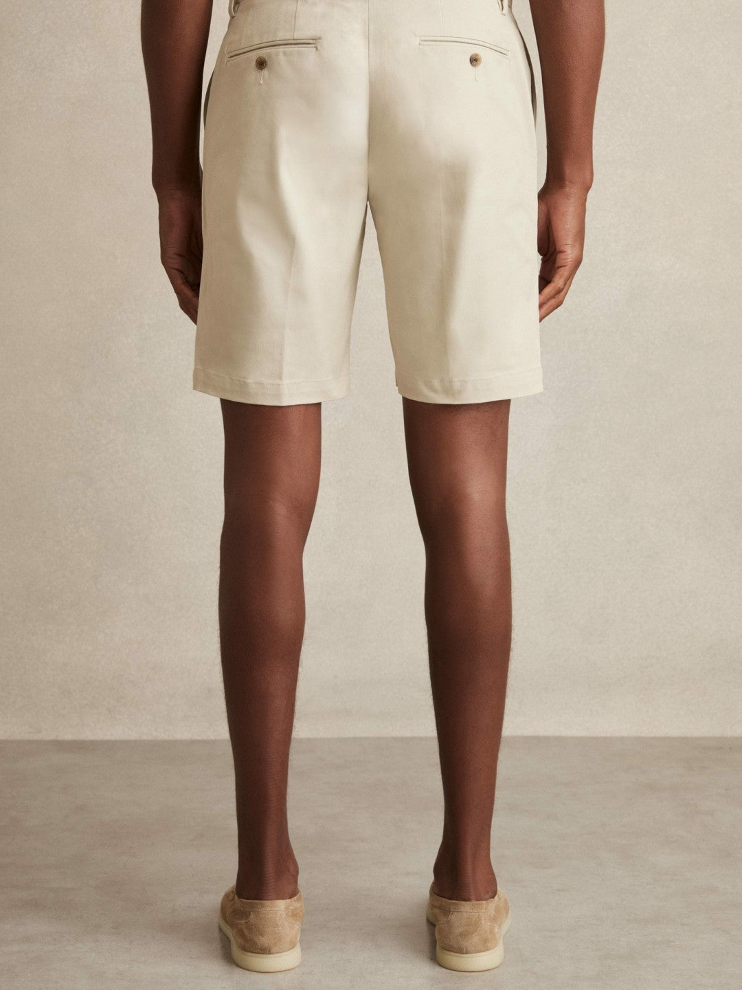 Reiss | Cotton Chino Shorts With Stretch in Stone