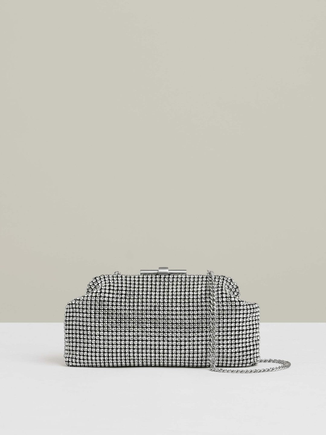 Reiss | Embellished Clutch Bag in Silver