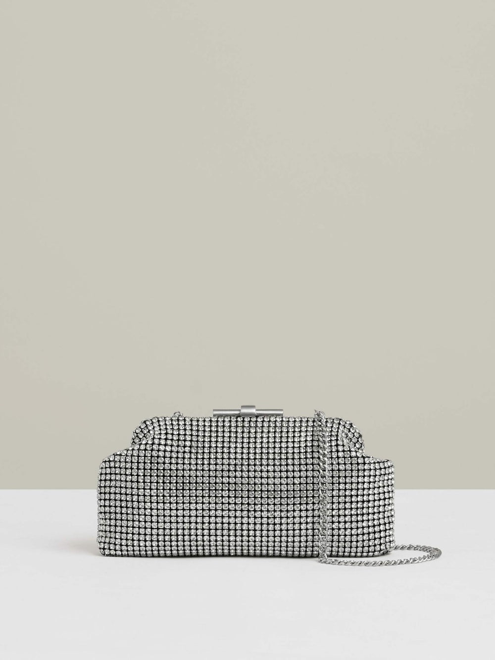 Reiss | Embellished Clutch Bag in Silver