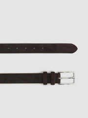 Reiss | Suede Belt in Chocolate