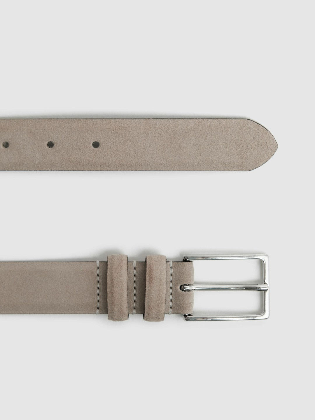 Reiss | Suede Belt in Stone