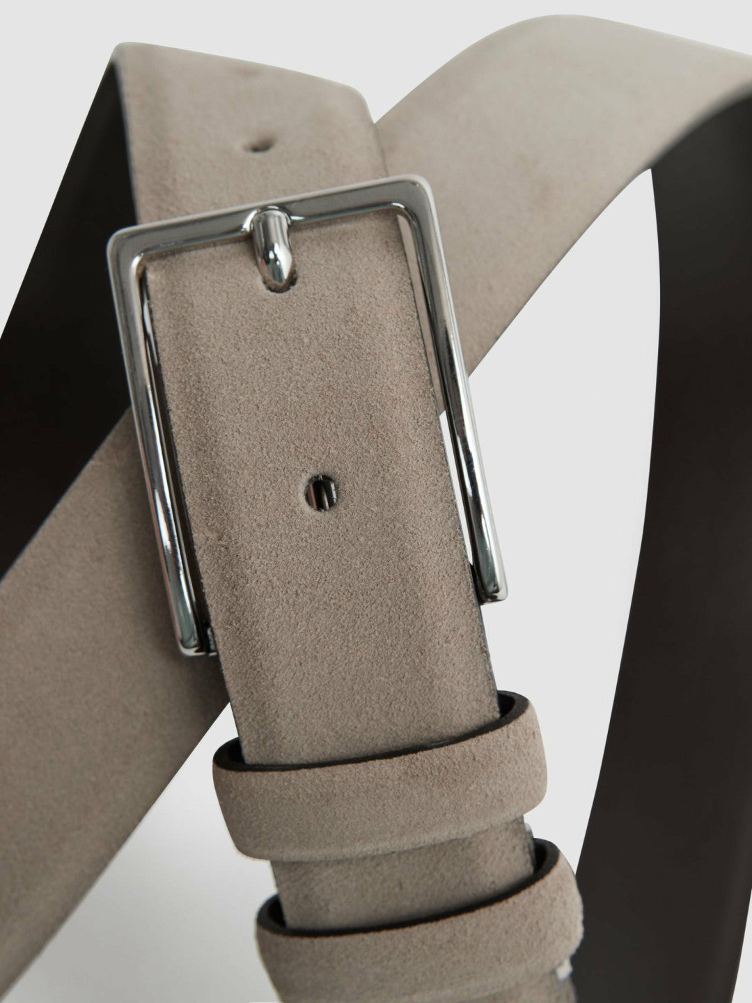 Reiss | Suede Belt in Stone