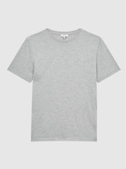 Reiss | Cotton Crew Neck T-Shirt in Grey Marl