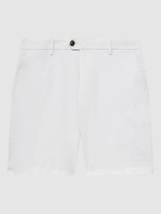 Reiss | Short Length Casual Chino Shorts in White