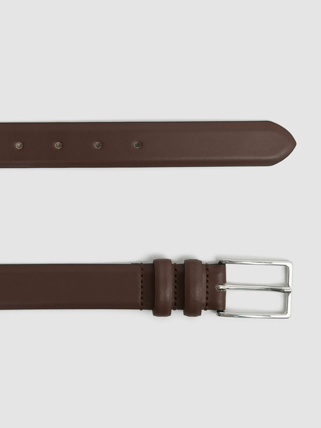 Reiss | Smooth Leather Belt in Tan