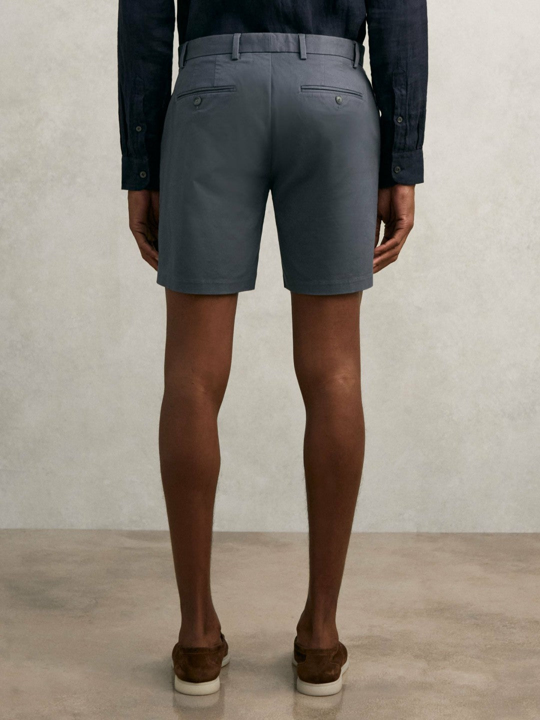 Reiss | Short Length Casual Chino Shorts in Airforce Blue