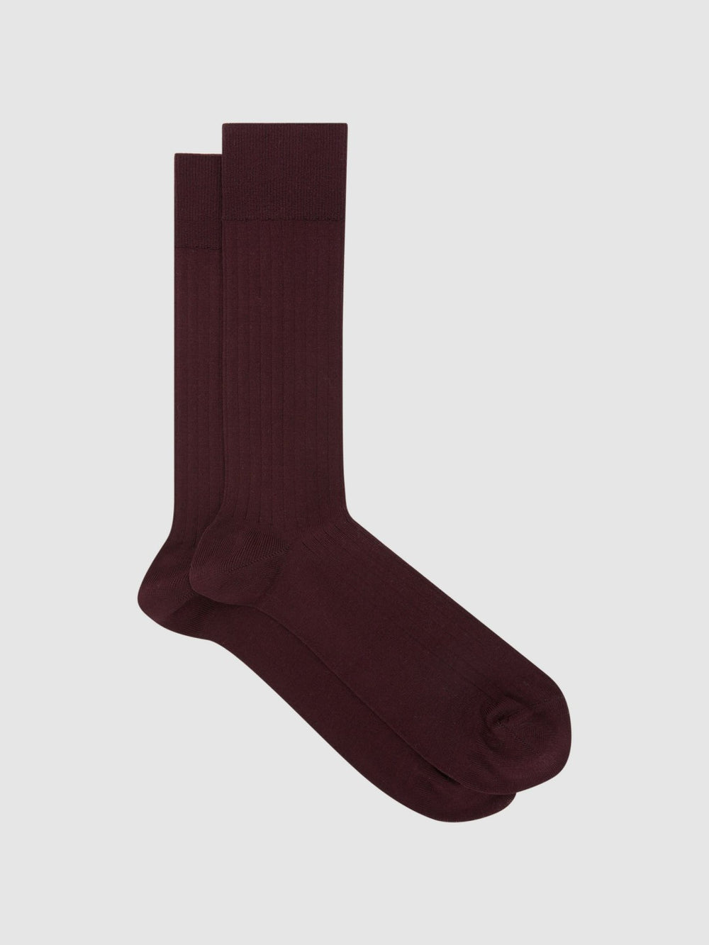 Reiss | Ribbed Socks in Bordeaux
