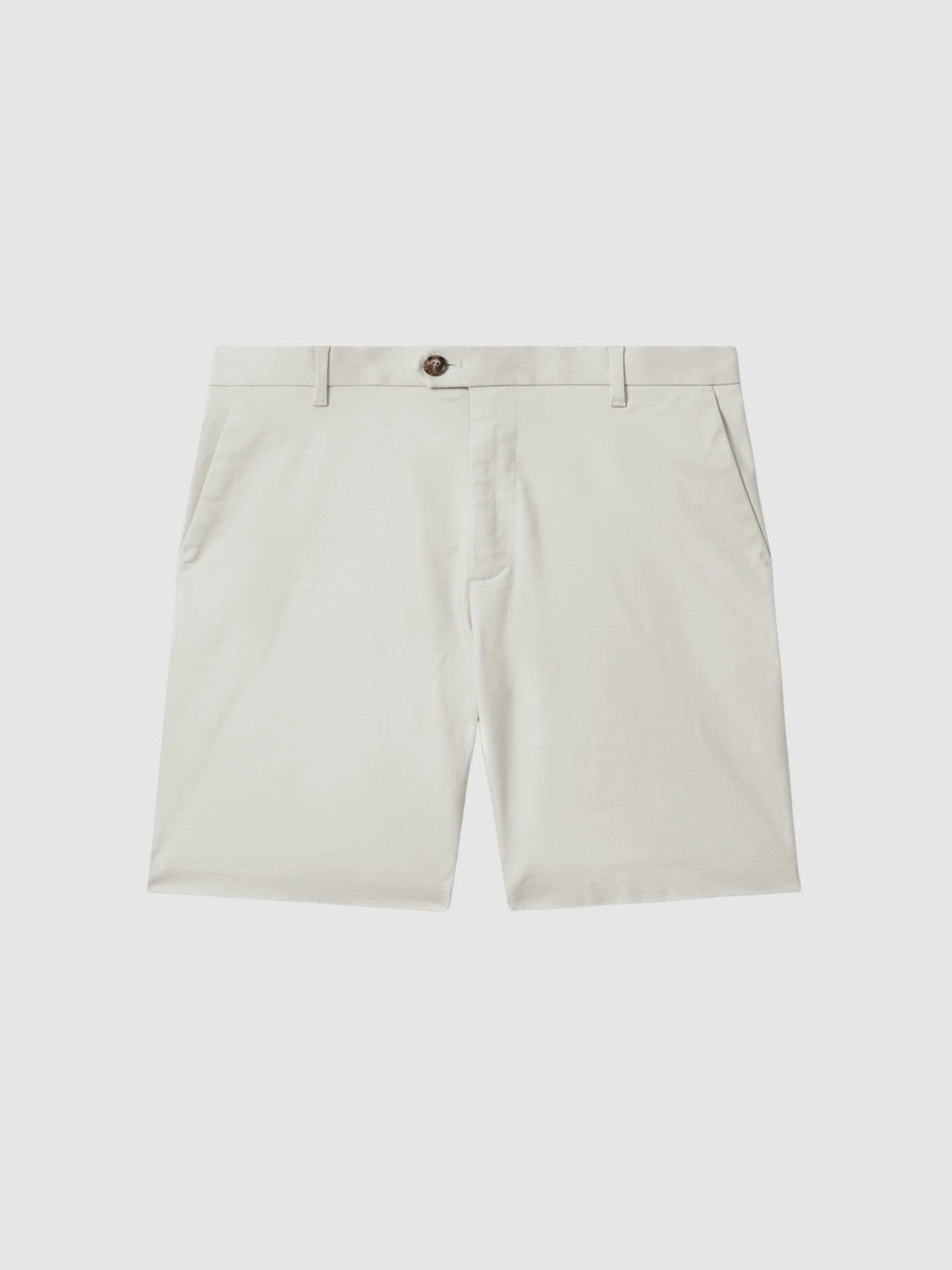 Reiss | Cotton Chino Shorts with Stretch in Chalk