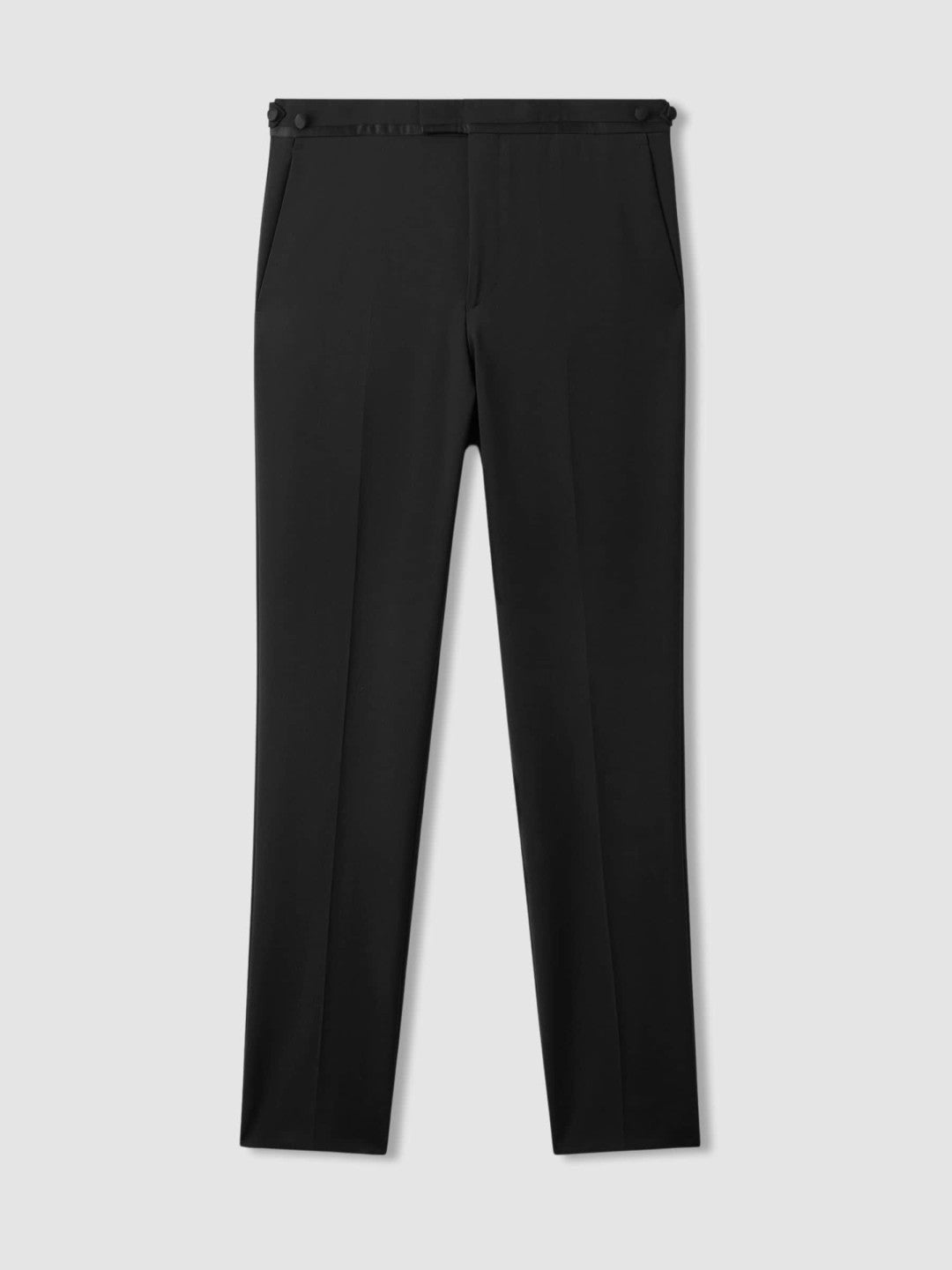 Reiss | Modern Fit Tuxedo Trousers in Black