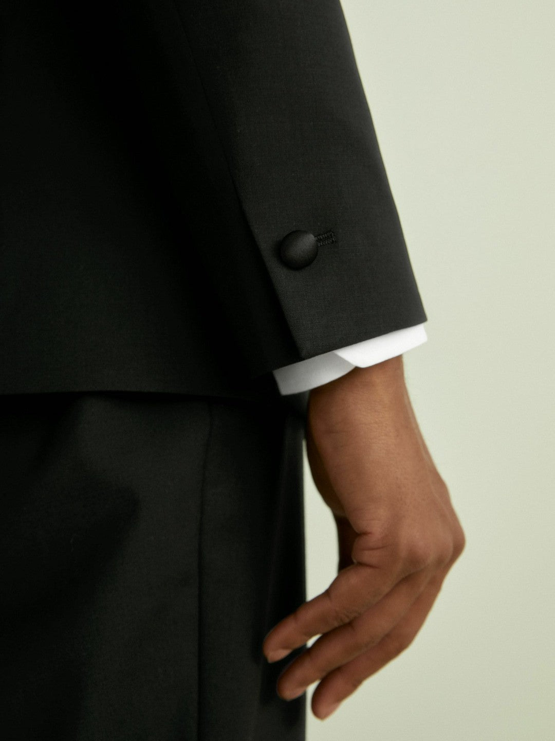 Reiss | Regular Fit Single Breasted Tuxedo Jacket in Black