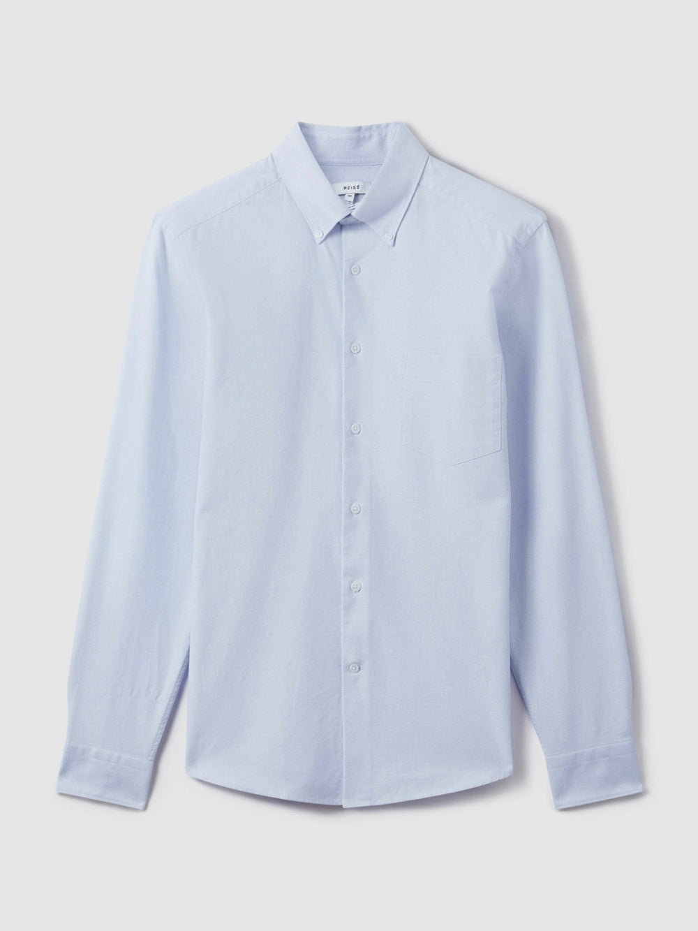 Reiss | Slim-Fit Button-Down Collar Cotton Oxford Shirt in Soft Blue