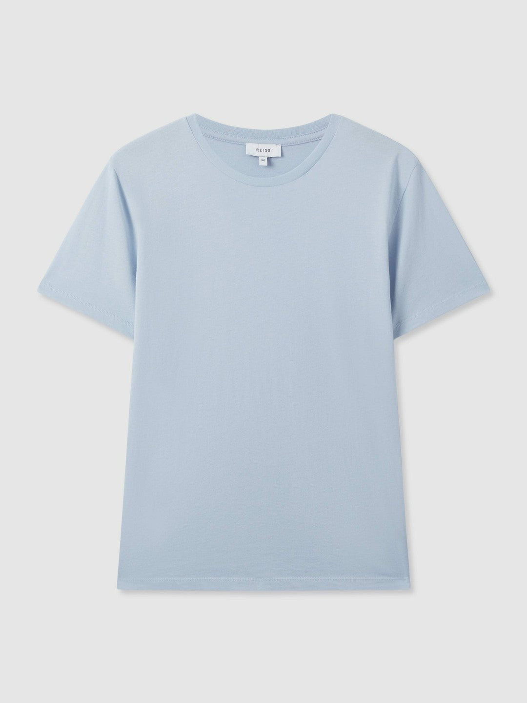 Reiss | Cotton Crew Neck T-Shirt in Soft Blue