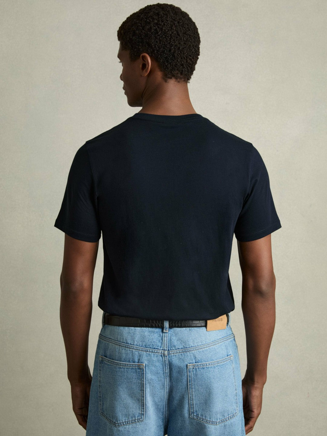 Reiss | Cotton Crew Neck T-Shirt in Navy
