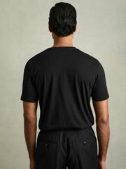 Reiss | Cotton Crew Neck T-Shirt in Black