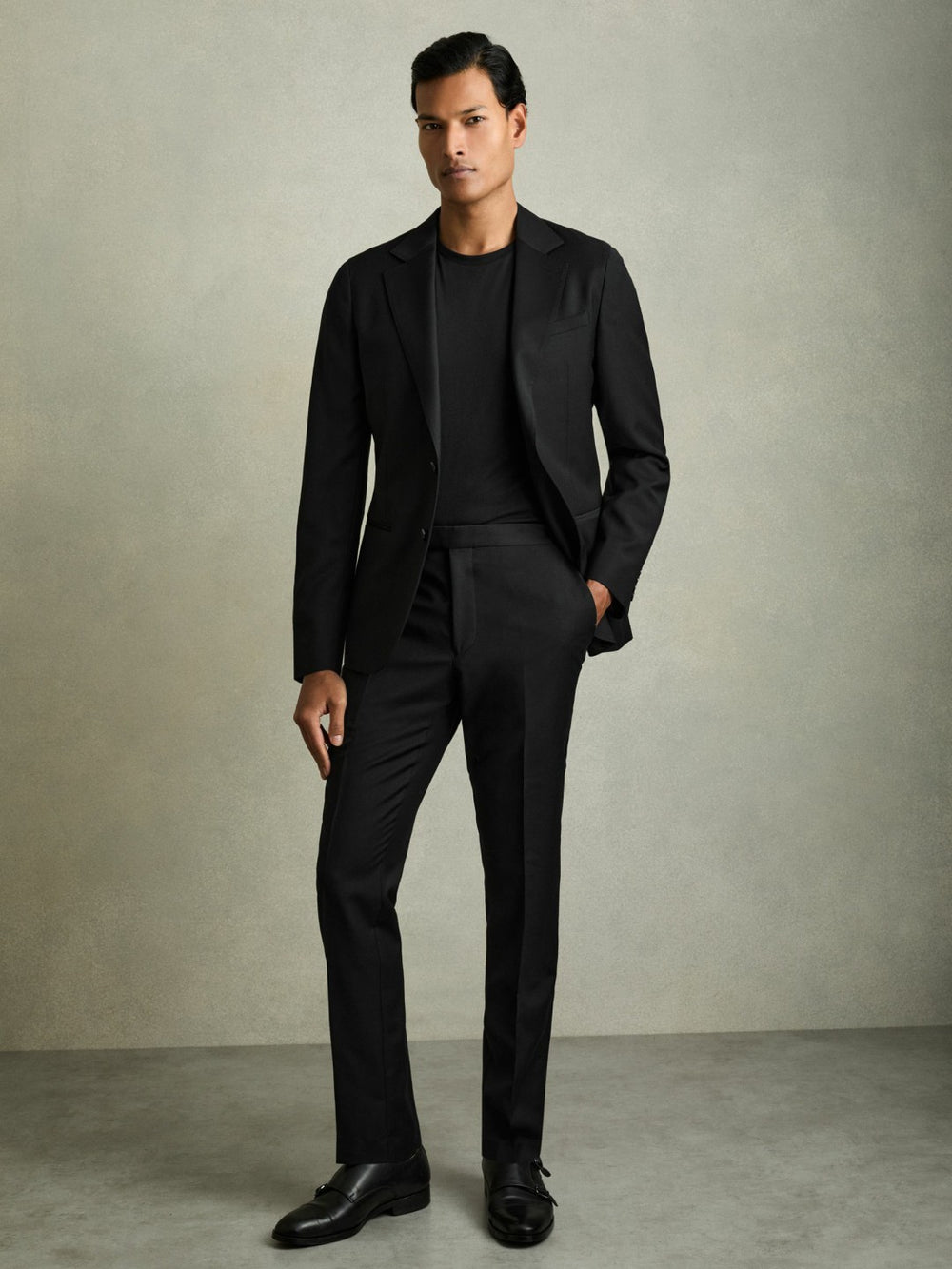 Reiss | Cotton Crew Neck T-Shirt in Black