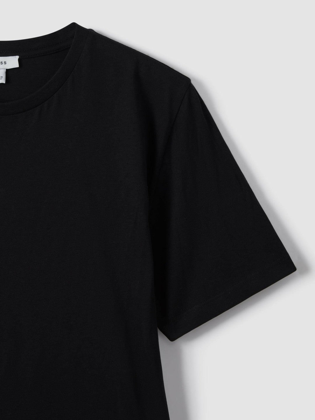 Reiss | Cotton Crew Neck T-Shirt in Black