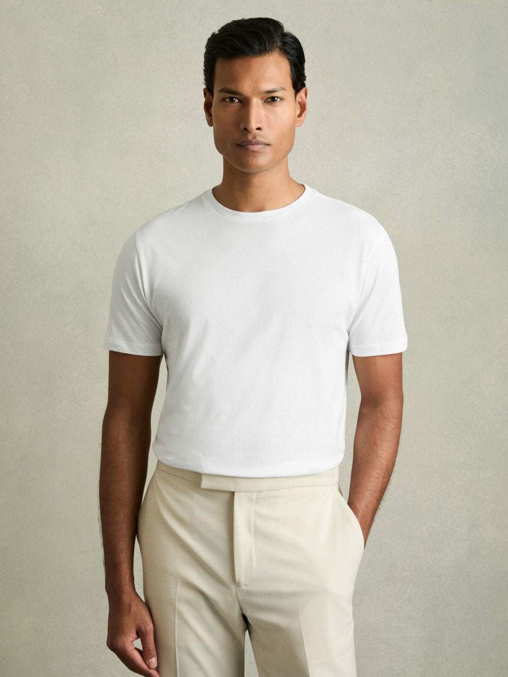 Reiss | Cotton Crew Neck T-Shirt in White