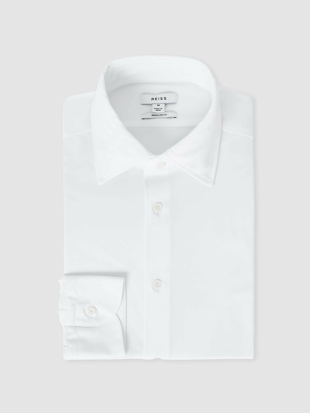 Reiss | Regular Fit Button-Through Travel Shirt in White