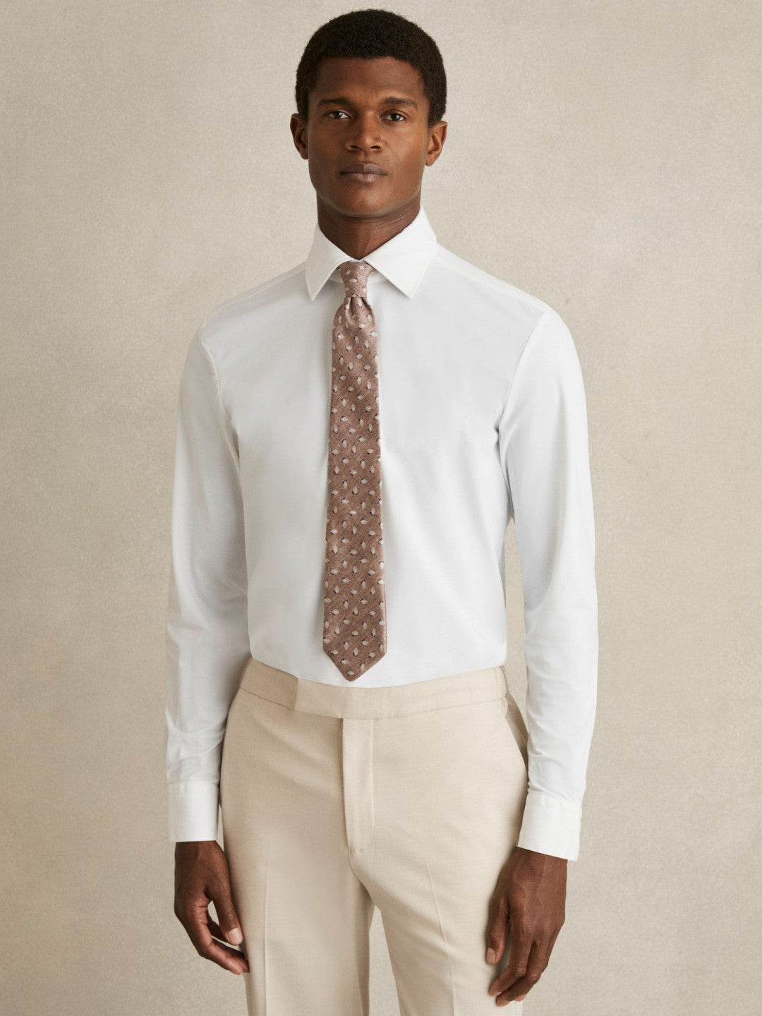 Reiss | Regular Fit Button-Through Travel Shirt in White