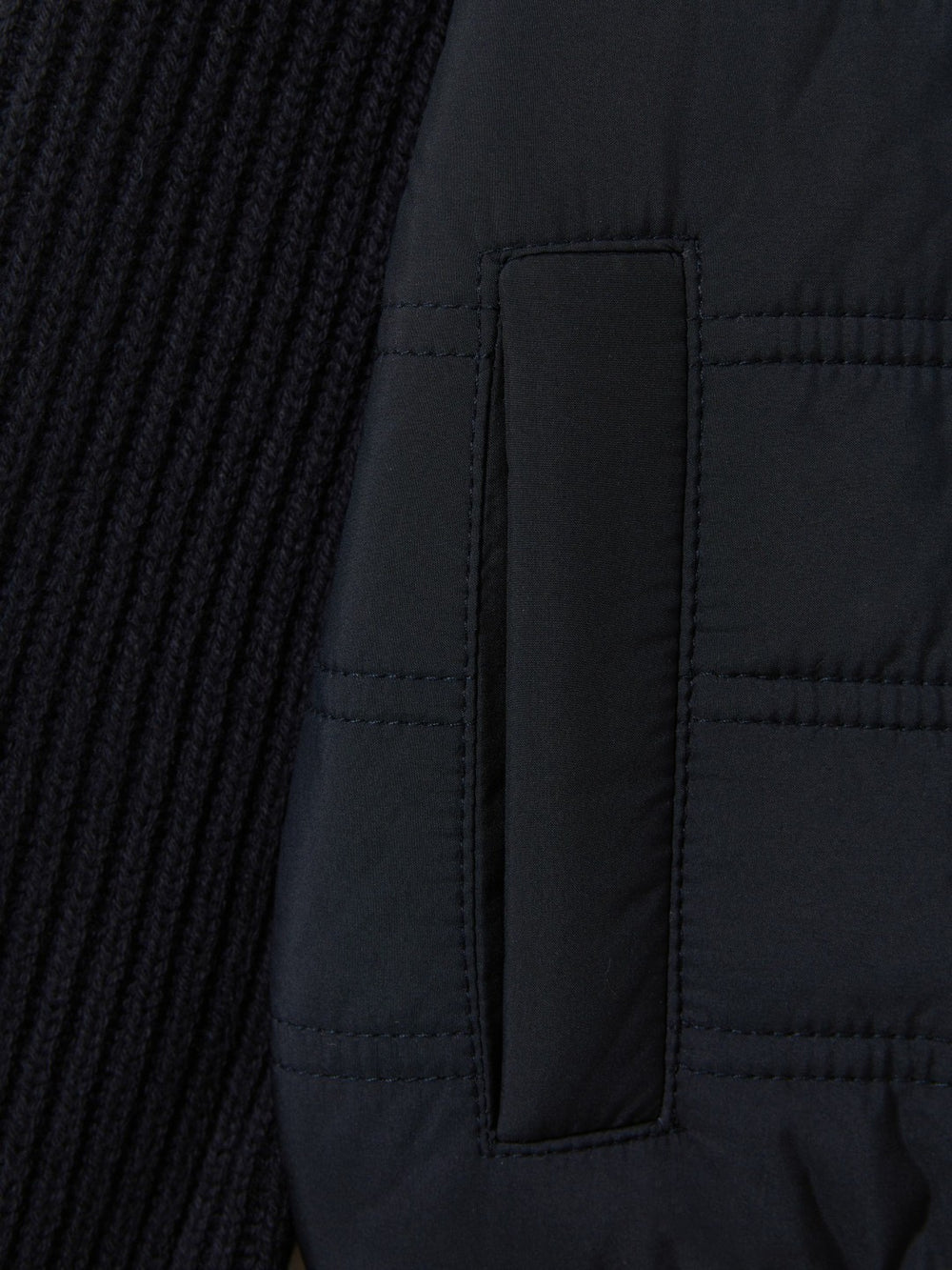 Reiss | 9-14 yrs Hybrid Zip Through Quilted Jacket in Navy