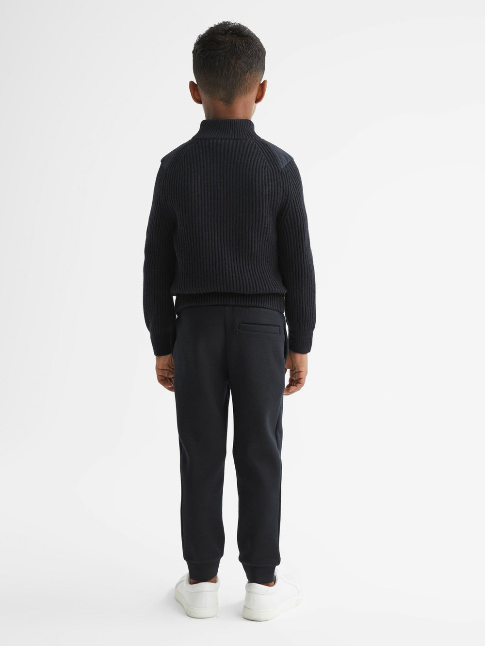 Reiss | 9-14 yrs Hybrid Zip Through Quilted Jacket in Navy
