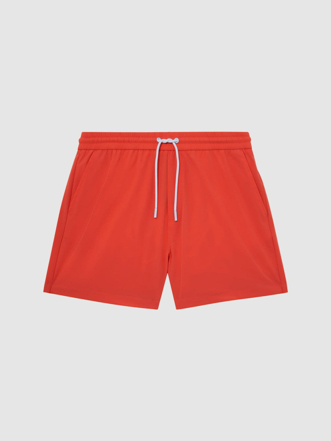 Reiss | Plain Drawstring Swim Shorts in Bright Orange