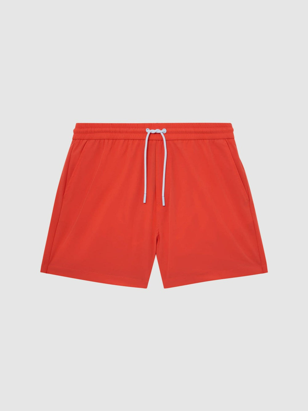 Reiss | Plain Drawstring Swim Shorts in Bright Orange