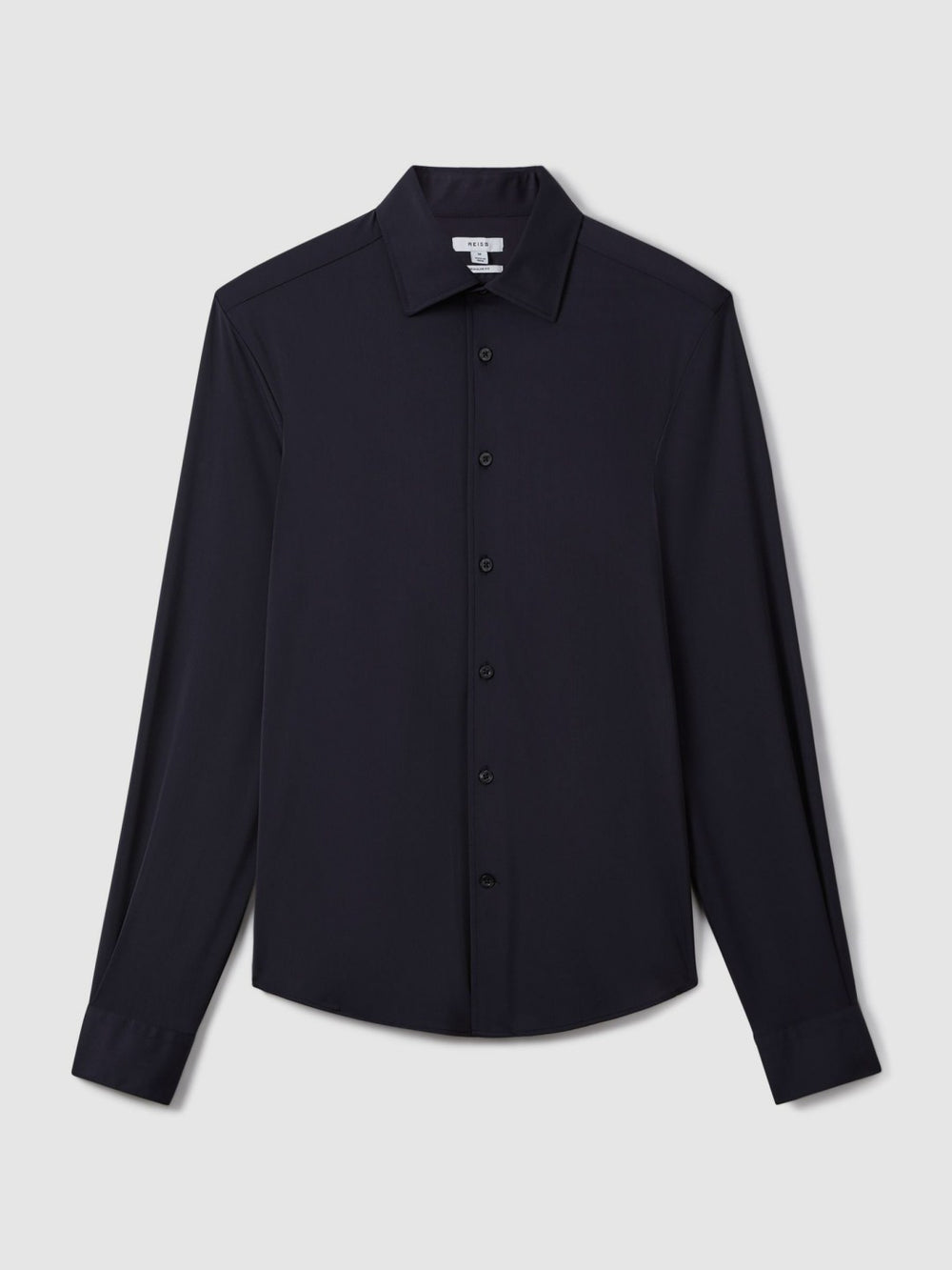 Reiss | Regular Fit Button-Through Travel Shirt in Navy