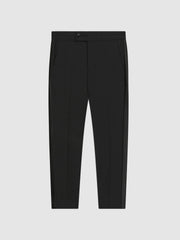 Reiss | 3-9 yrs Tuxedo Satin Stripe Trousers in Black