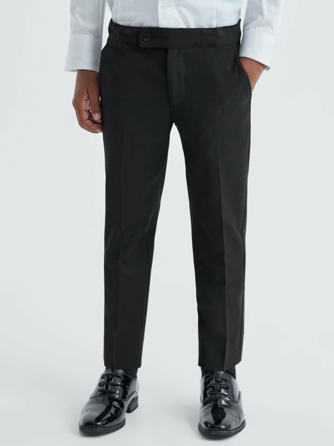 Reiss | 3-9 yrs Tuxedo Satin Stripe Trousers in Black