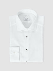 Reiss | Slim Fit Cotton Marcella Tuxedo Shirt in White