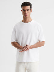 Reiss | Oversized Garment Dye T-Shirt in White