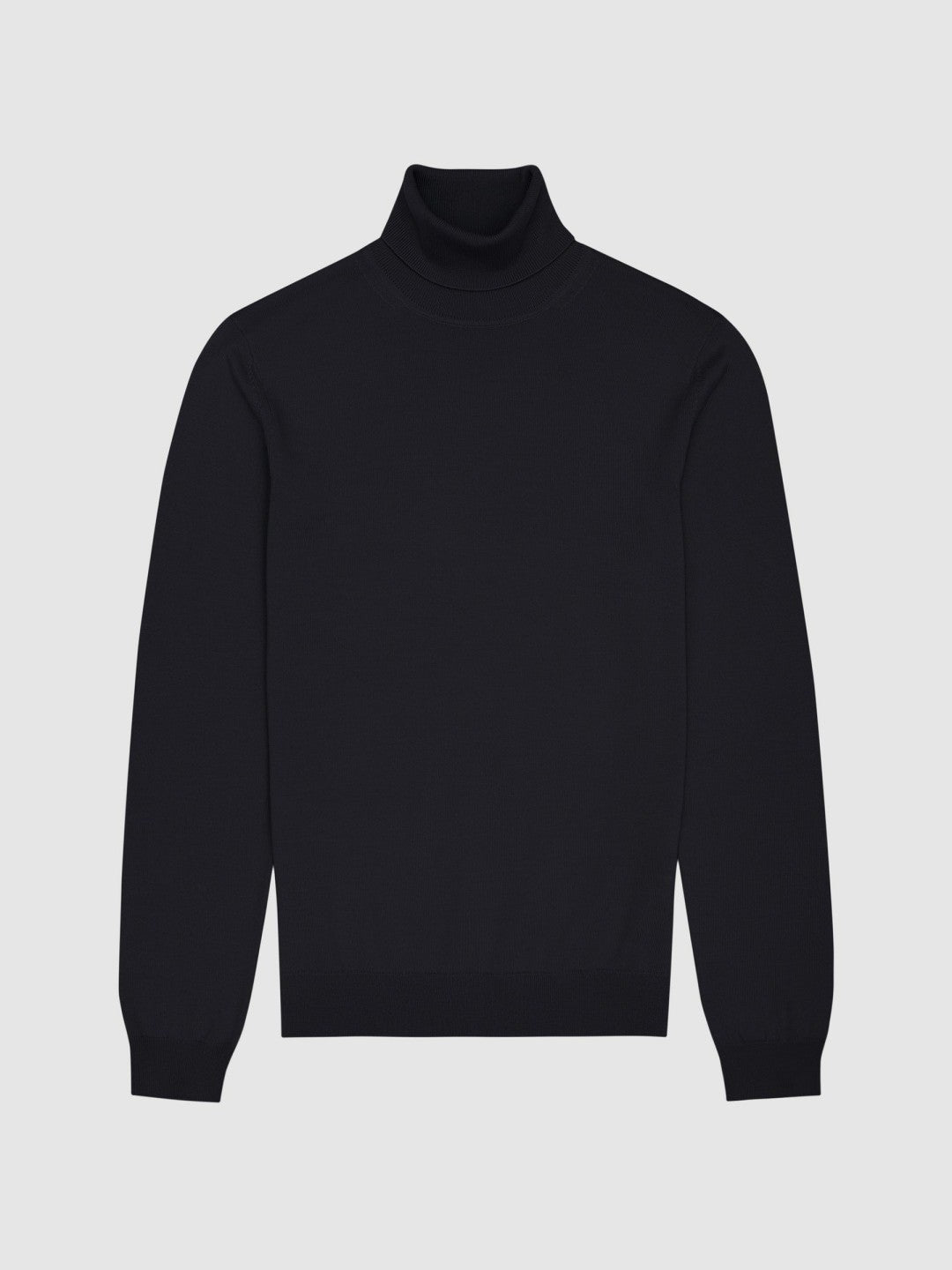 Reiss | Slim Fit Merino Wool Roll Neck Jumper in Navy