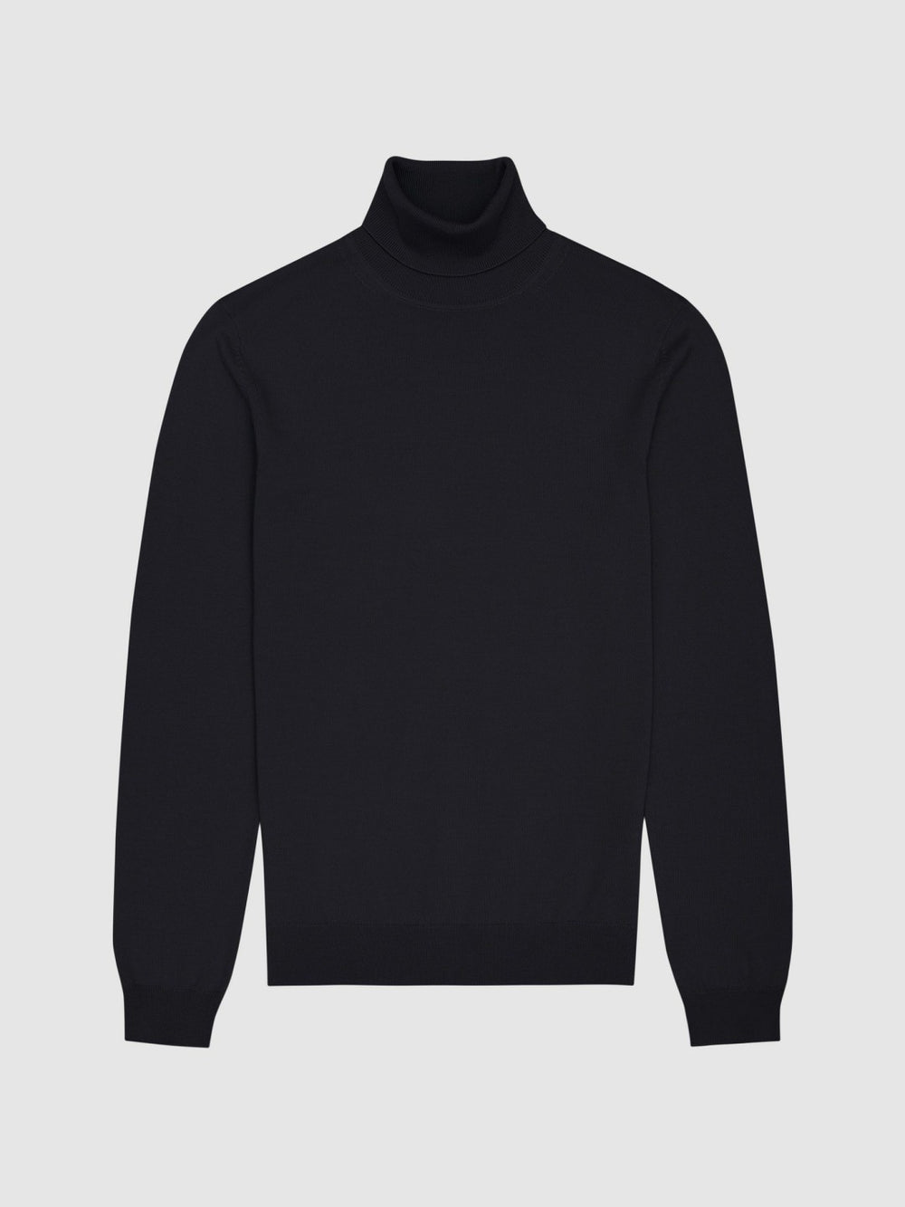 Reiss | Slim Fit Merino Wool Roll Neck Jumper in Navy