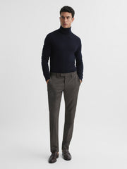 Reiss | Slim Fit Merino Wool Roll Neck Jumper in Navy