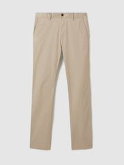 Reiss | Slim Fit Washed Cotton Blend Chinos in Stone