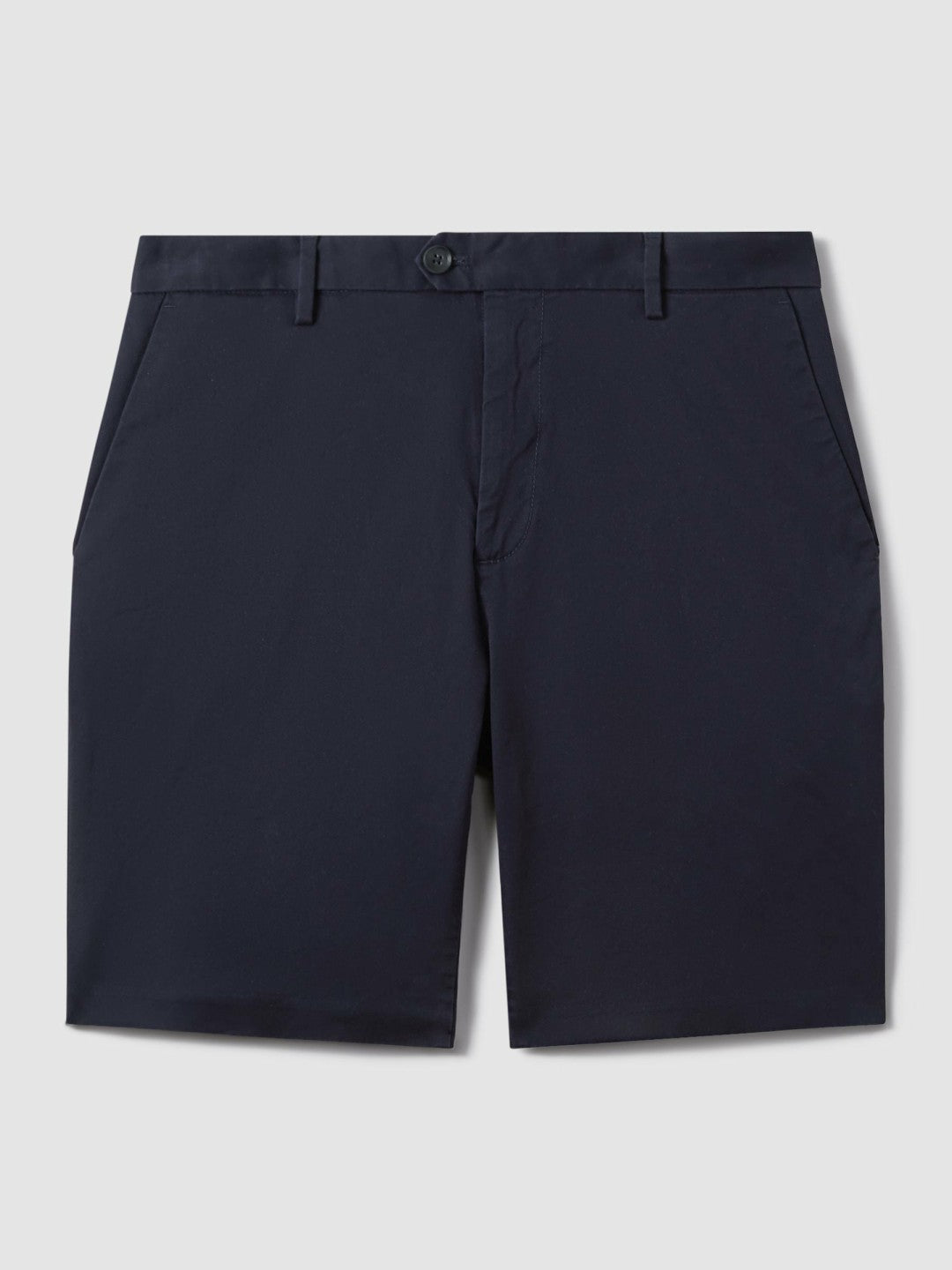 Reiss | Cotton Chino Shorts with Stretch in Navy