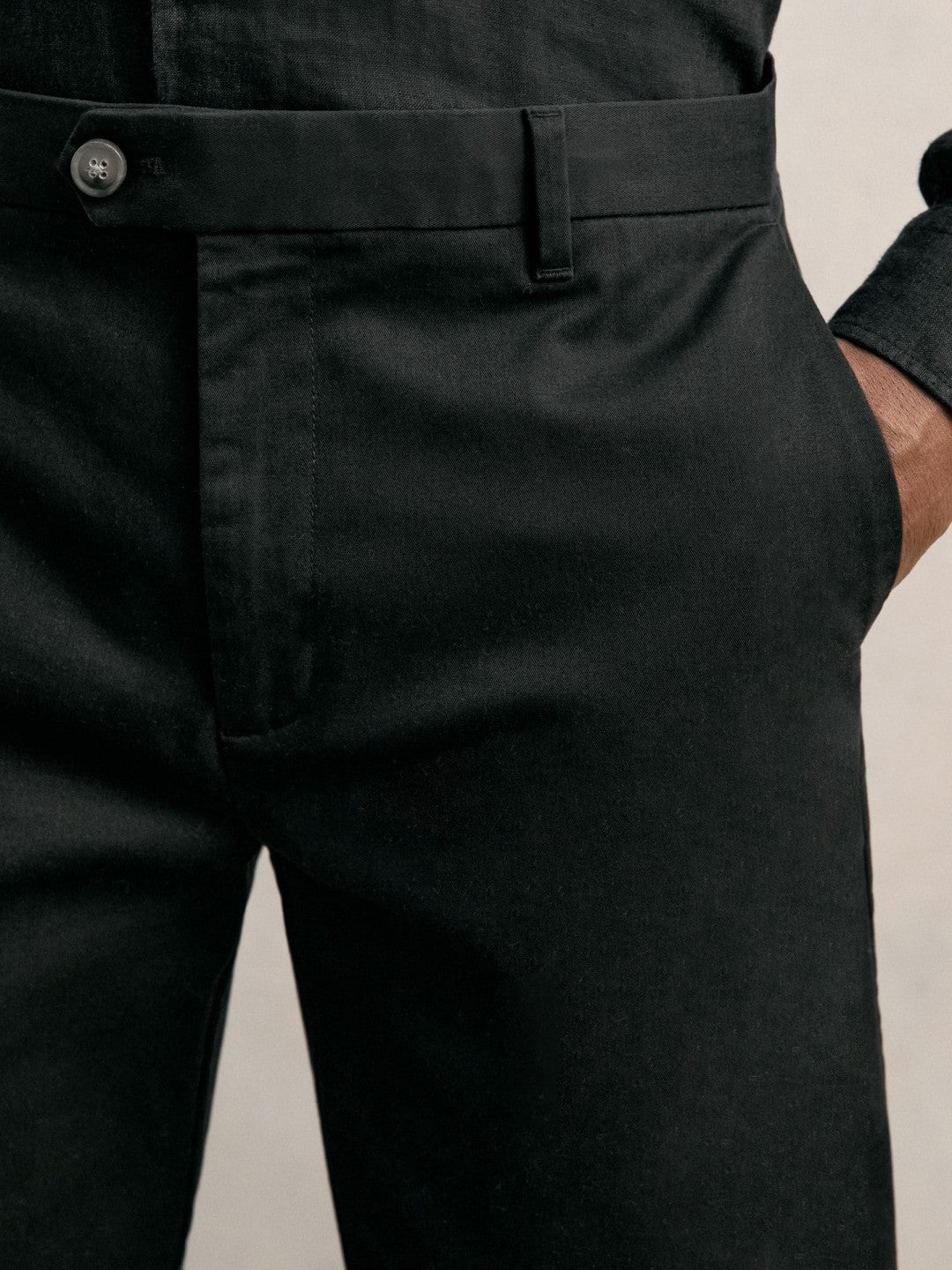 Reiss | Cotton Chino Shorts with Stretch in Black