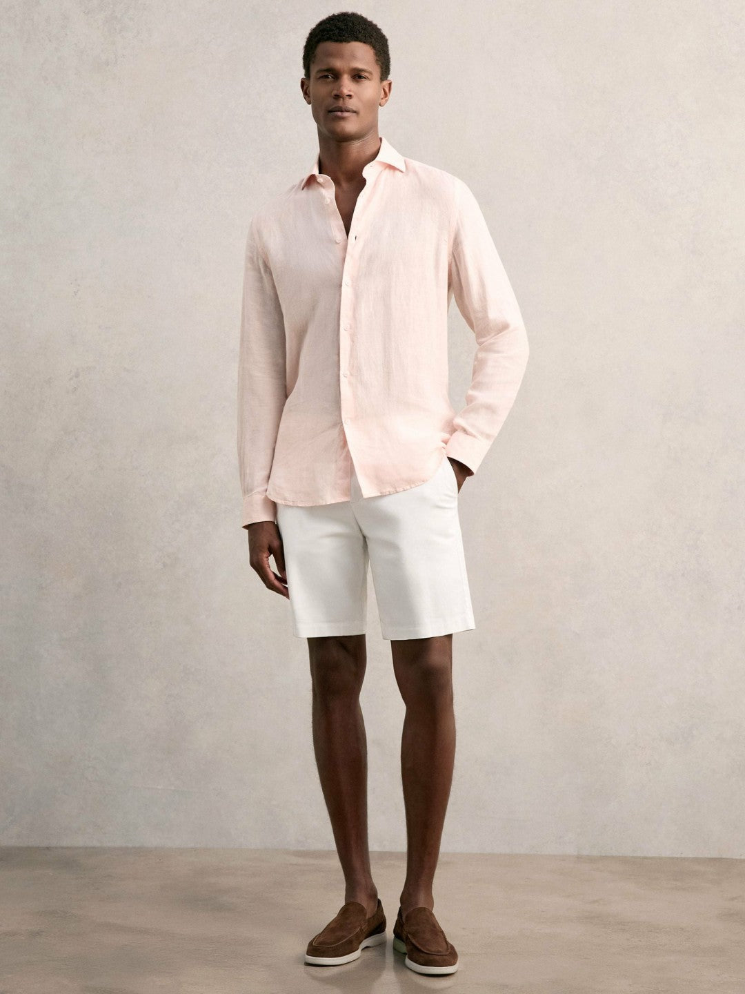 Reiss | Cotton Chino Shorts with Stretch in White