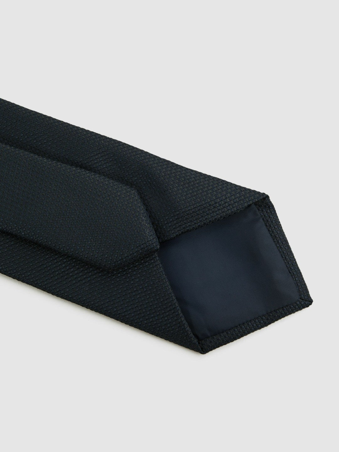 Reiss | Textured Silk Blend Tie in Navy