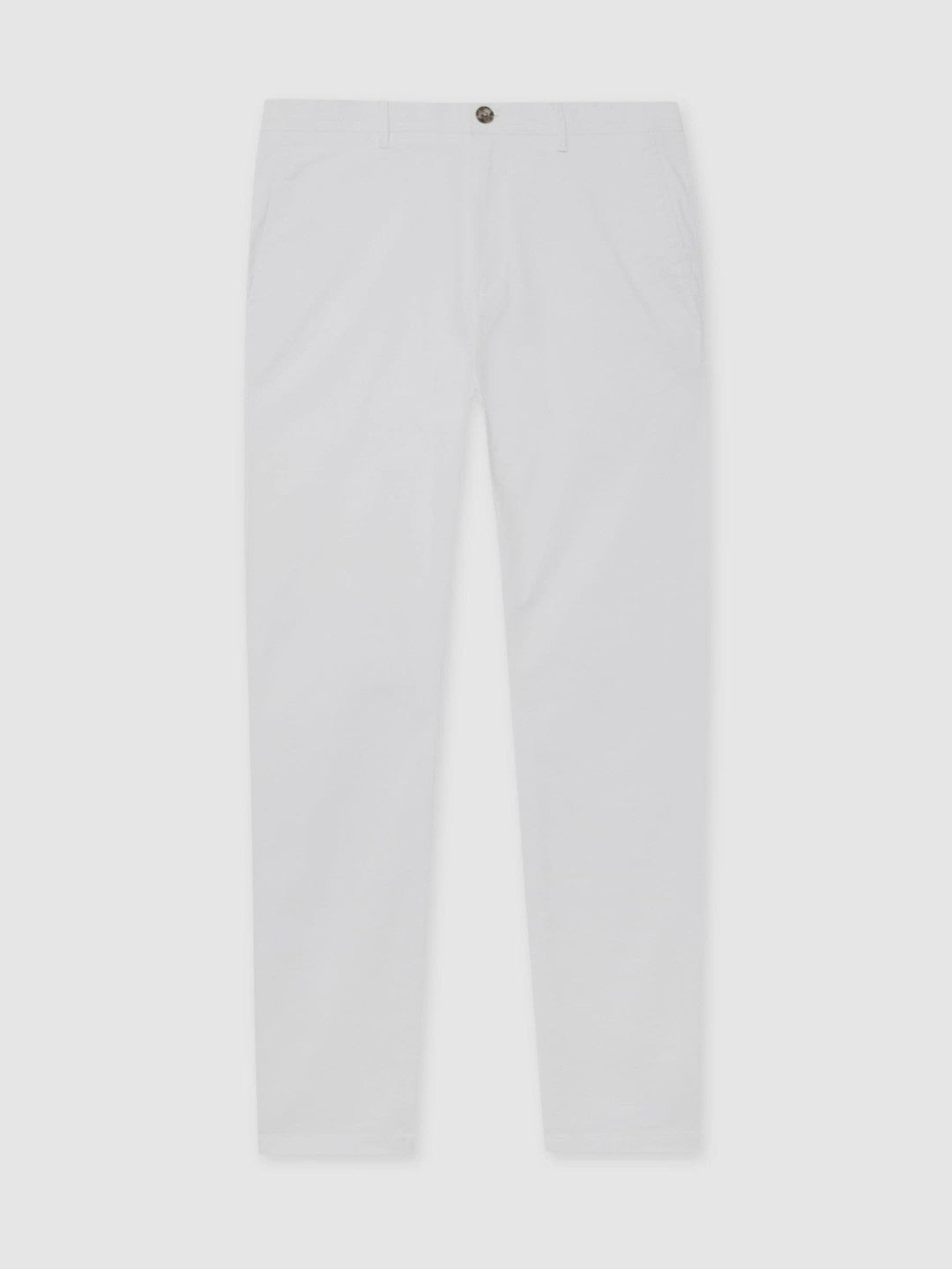 Reiss | Slim Fit Washed Cotton Blend Chinos in White