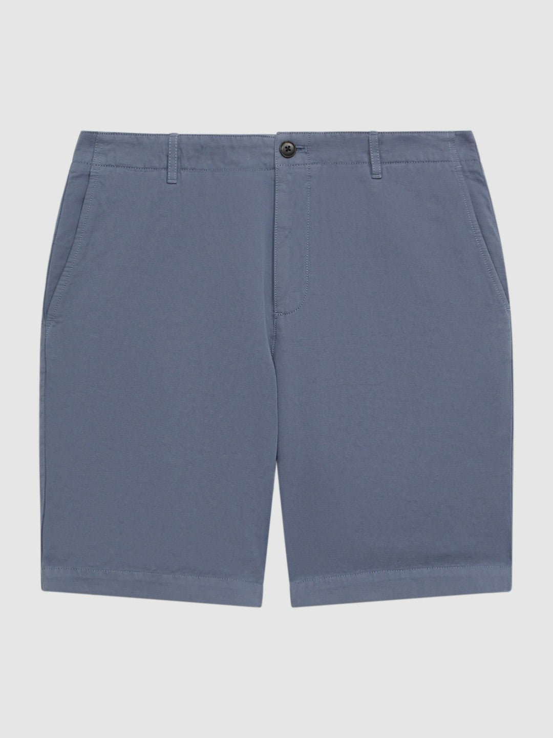 Reiss | Cotton-Linen Blend Shorts in Airforce Blue
