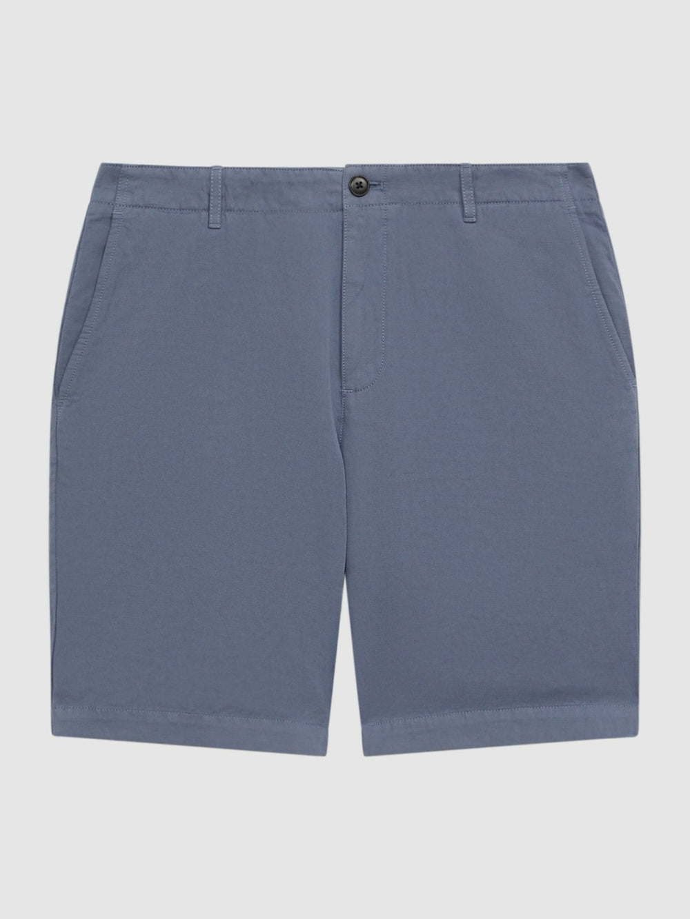 Reiss | Cotton-Linen Blend Shorts in Airforce Blue